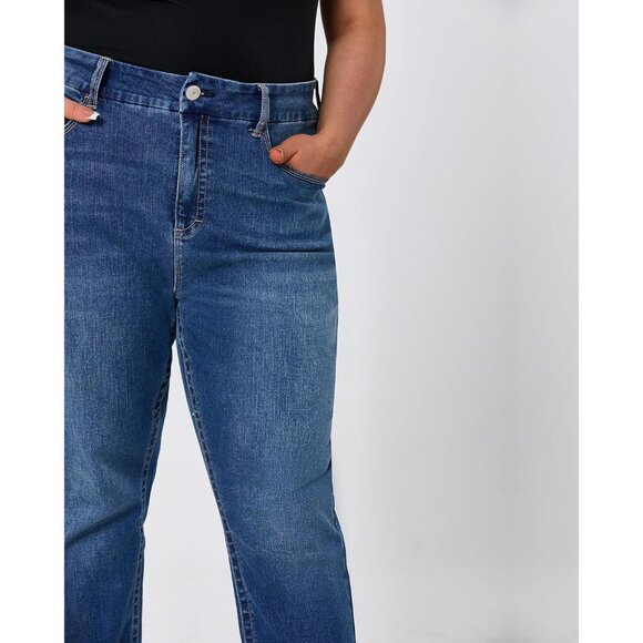 Plus Size Skinny Jeans High Rise Stretchy Denim Pockets Tummy Control - Picture 6 of 6